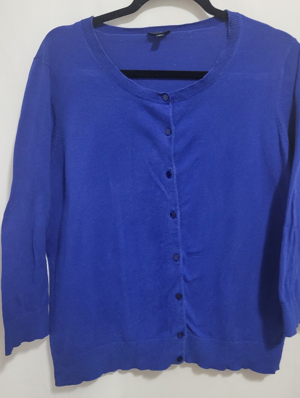 Talbots Cobalt Blue Button-Front Cardigan, Size XL